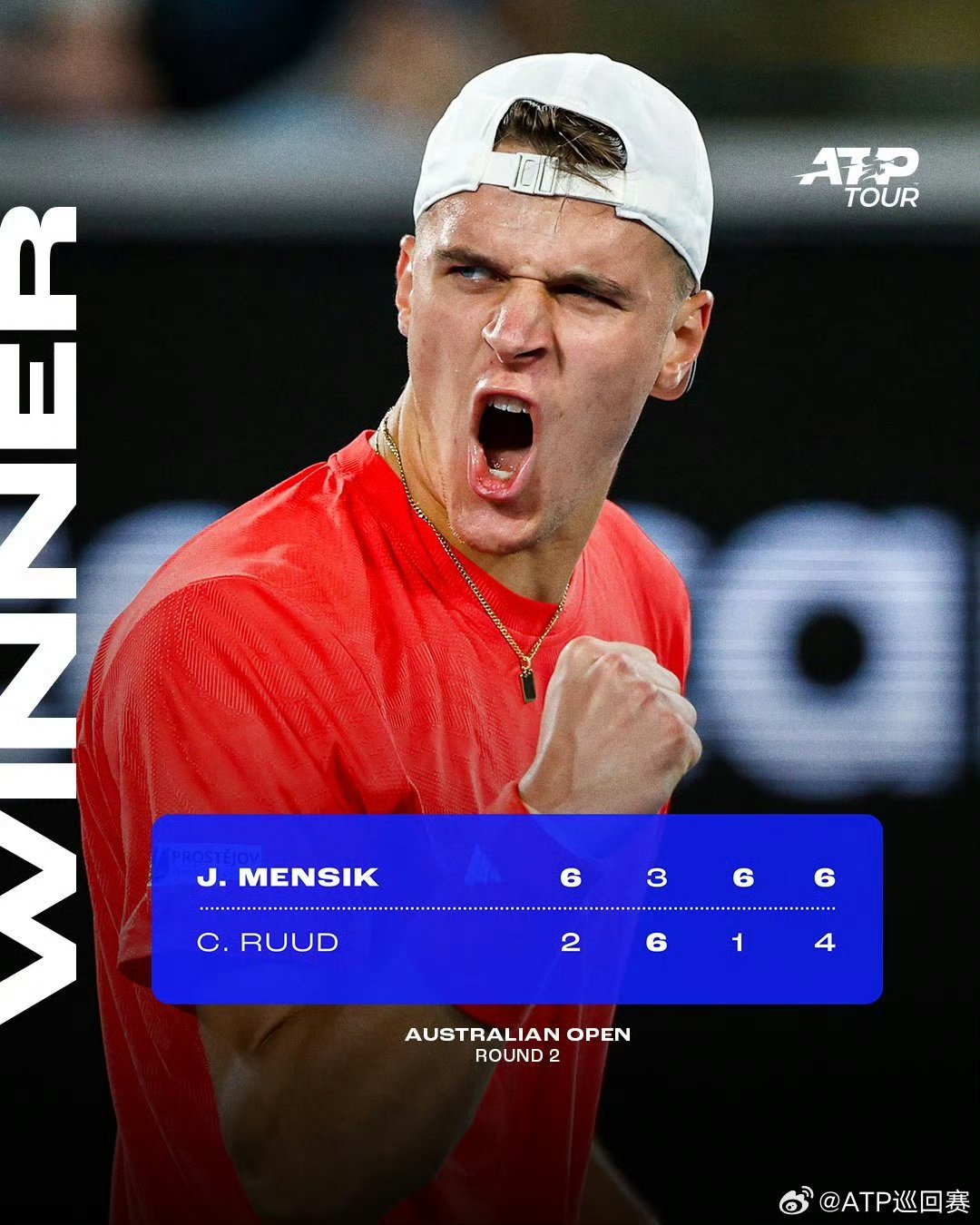 联合杯碾压澳网，鲁德惊艳四座